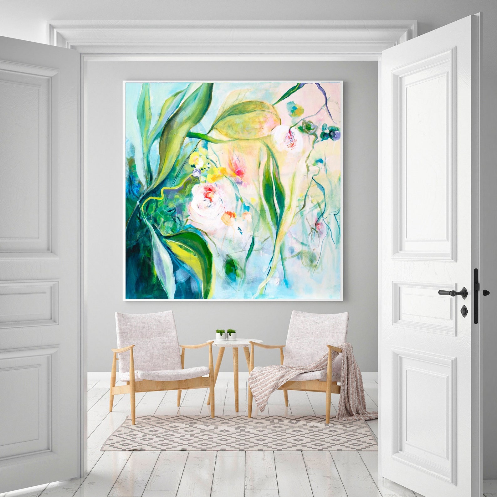 Large Abstract Floral Giclée Print, Botanical Wall Art - Etsy