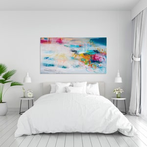 Modern abstract large wall art print, Multicolor abstract artwork, Abstract paintings print image 4