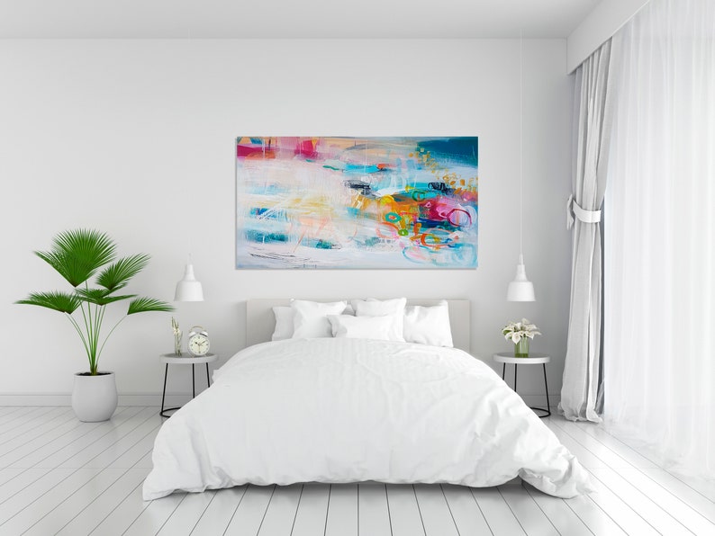 Modern abstract large wall art print, Multicolor abstract artwork, Abstract paintings print image 4