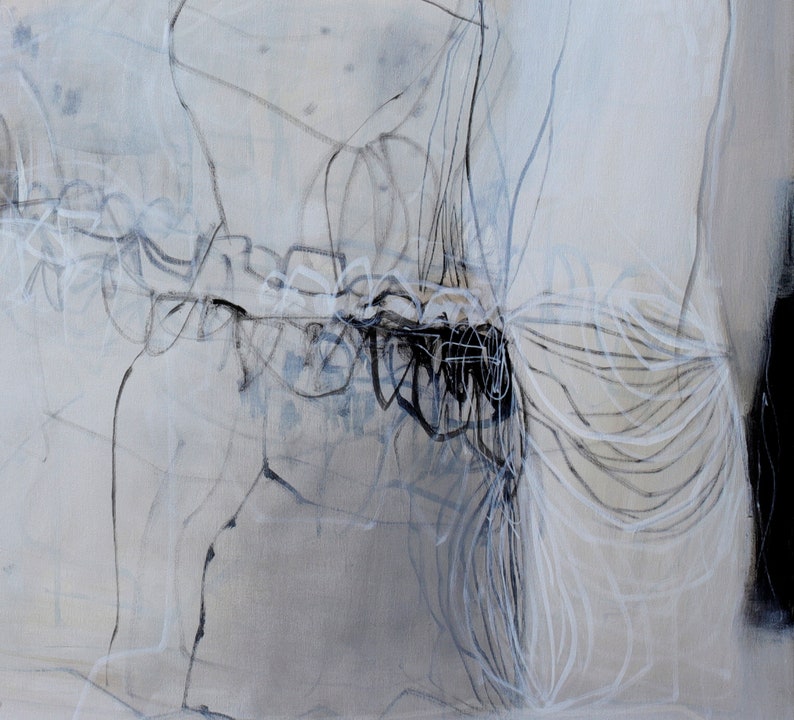 Black White and Beige Abstract Art Print Modern Contemporary Etsy Canada