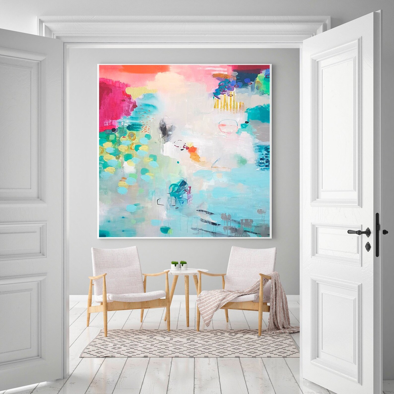 Canvas Wall Art Abstract Painting Master Bedroom Giclee Art Etsy