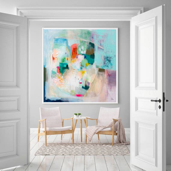 Wall art abstract painting giclee print modern acrylic Etsy