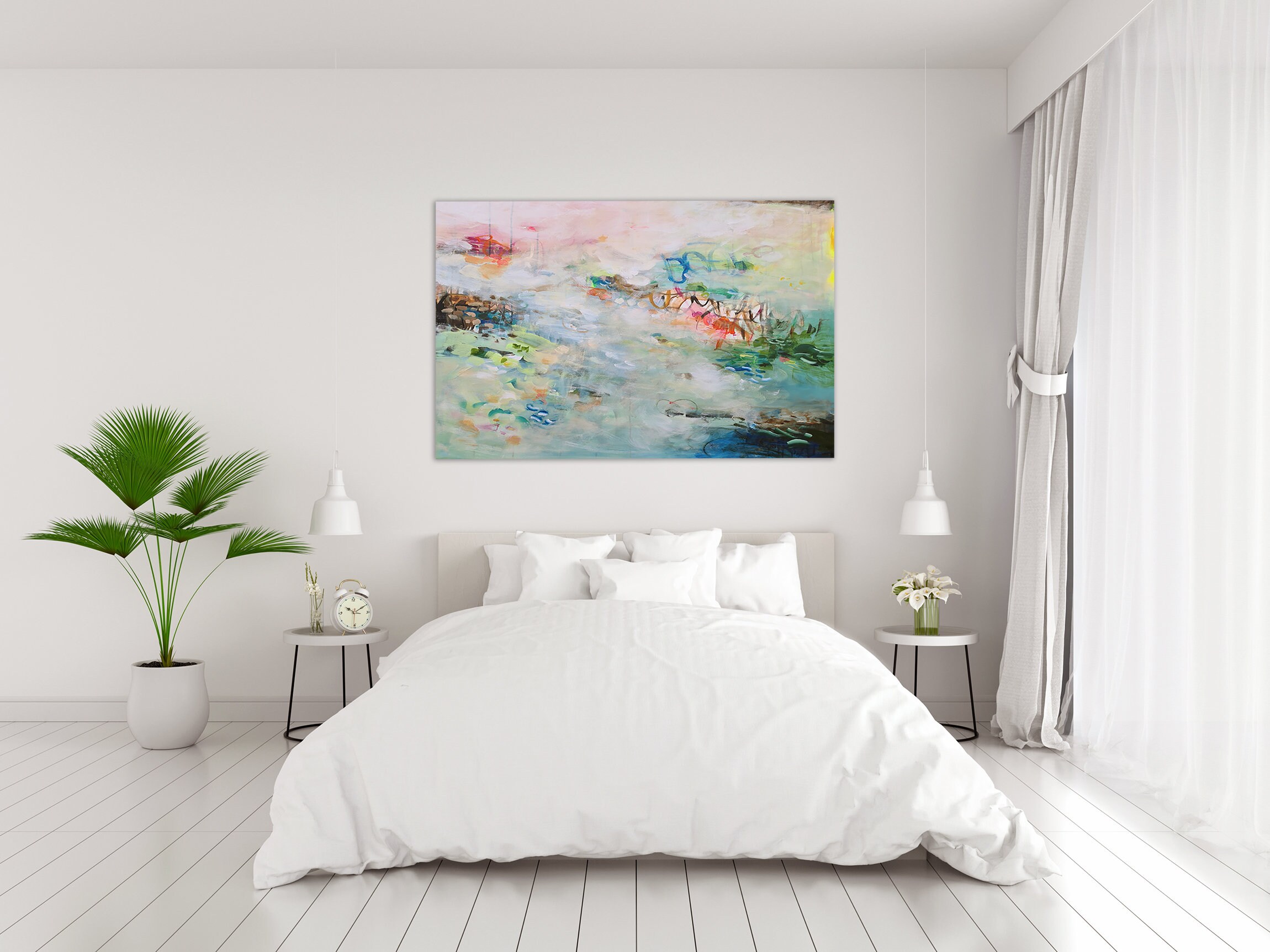 Abstract landscape print Large wall art canvas art Giclee | Etsy