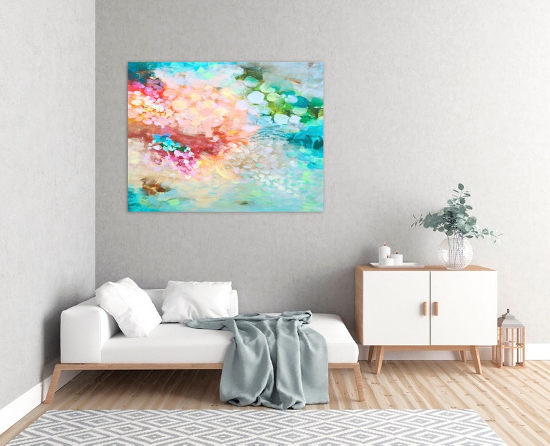 Light Blue and Pastel Colors Wall Art Print Extra Large Etsy