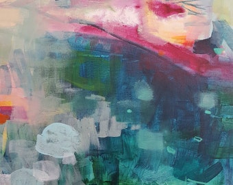 「port blue」原画 抽象風景画 81de3d188dbce08c3143d7a1767a89