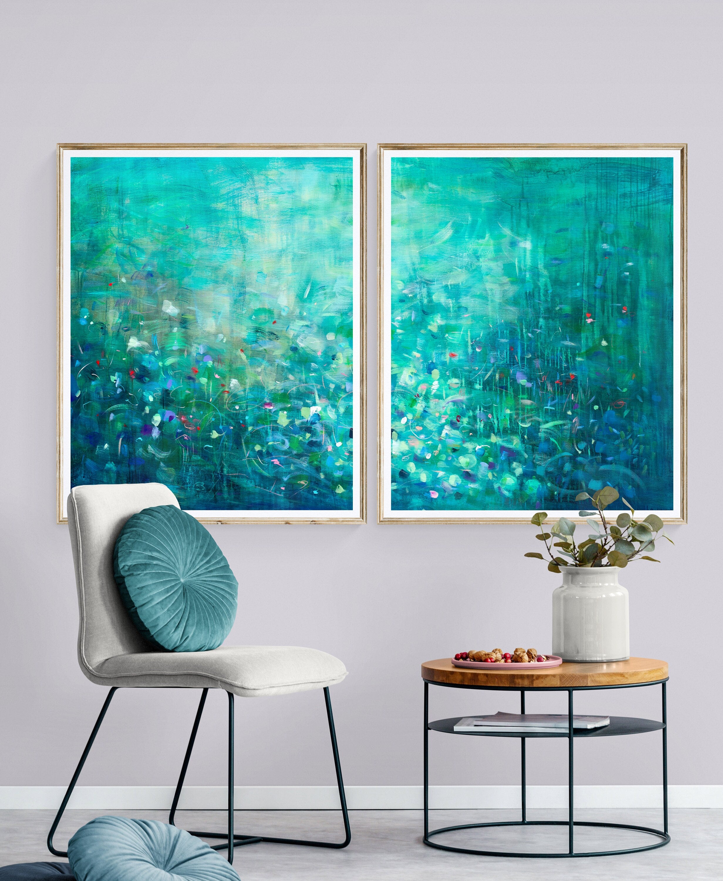 Abstract art prints Set of 2 large prints Set of two Etsy