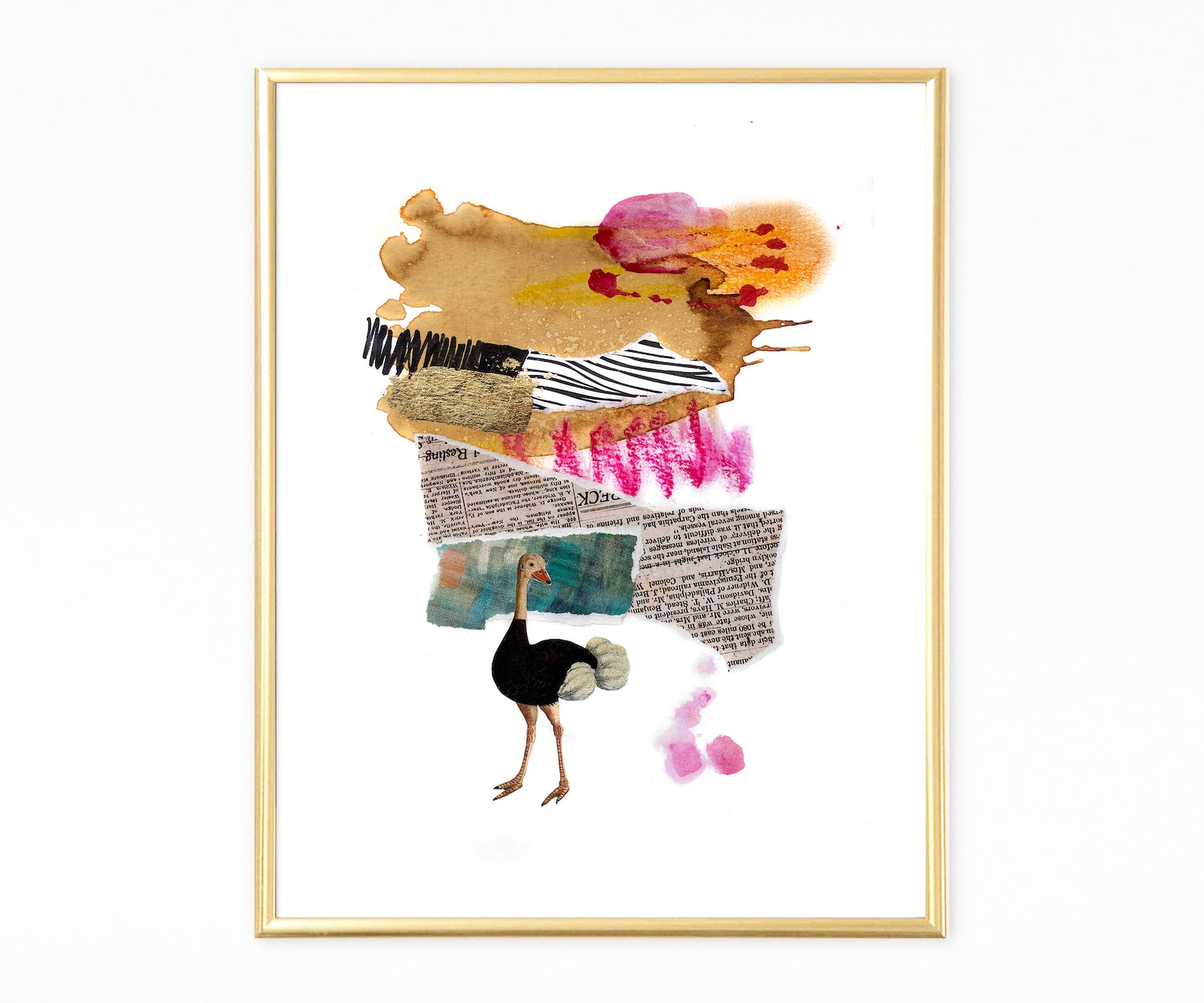 Impresión de avestruz impresión de avestruz de mi collage | Etsy