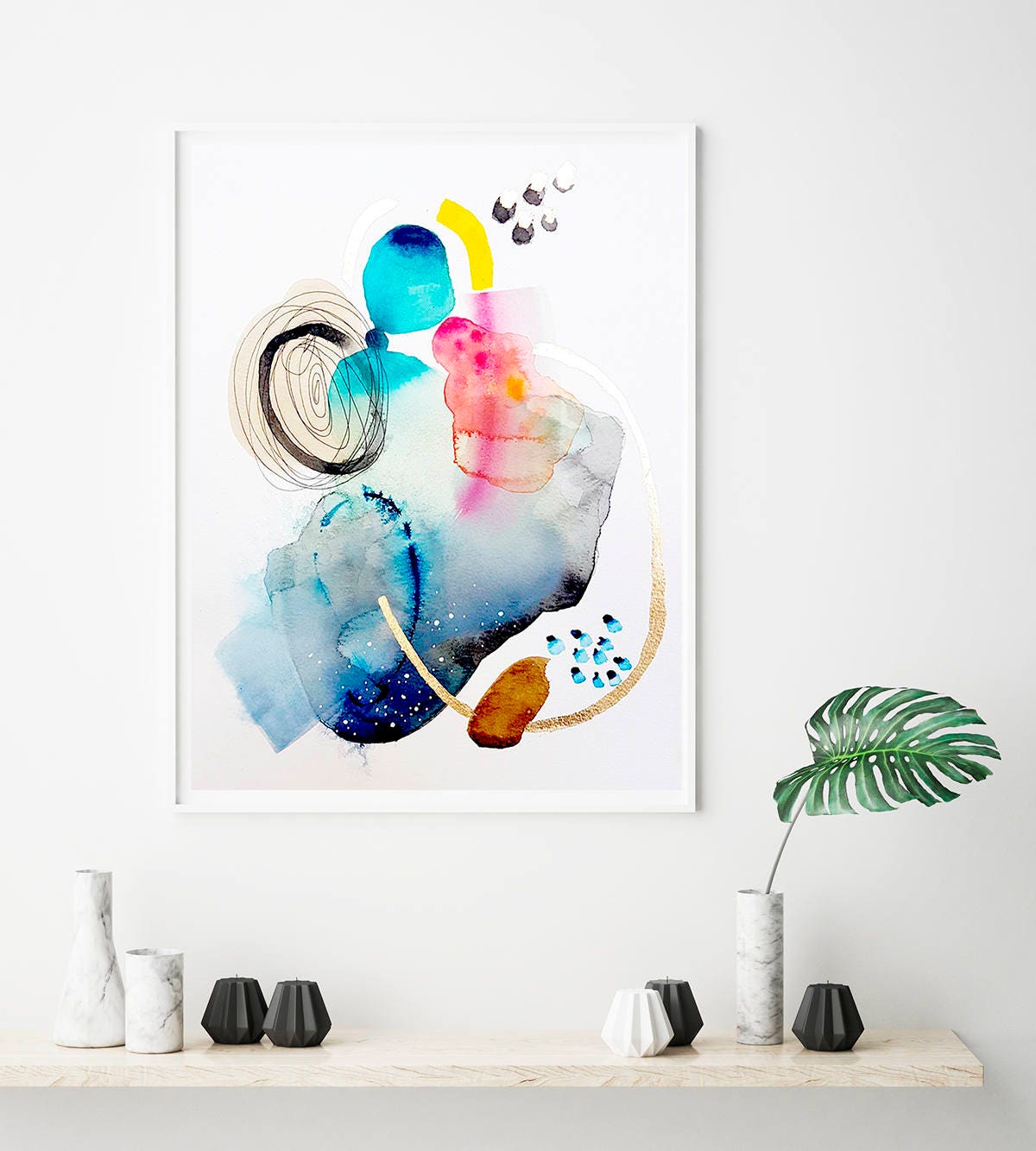 Abstract Print Modern Abstract Watercolor Painting Print, Fine Art Paper - Etsy