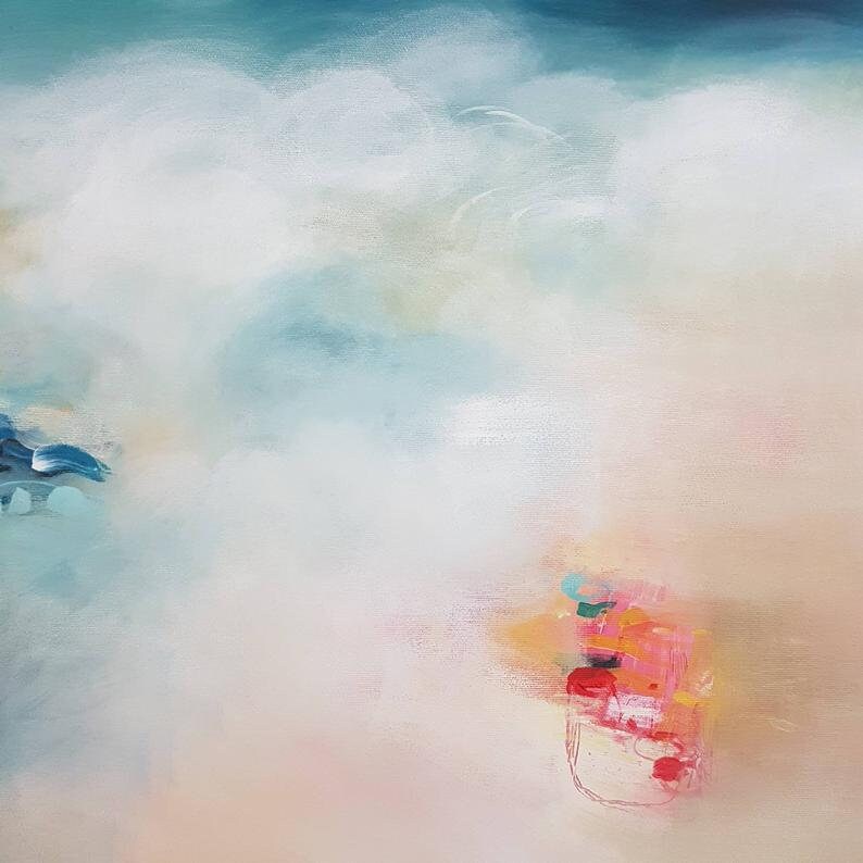 Canvas Wall Art Print Abstract Painting Master Bedroom Wall Etsy