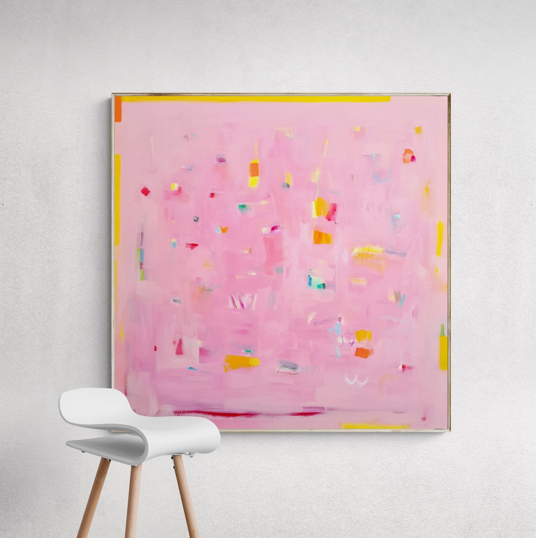 Abstract Painting Print Pink Minimalist Abstract Art Modern - Etsy