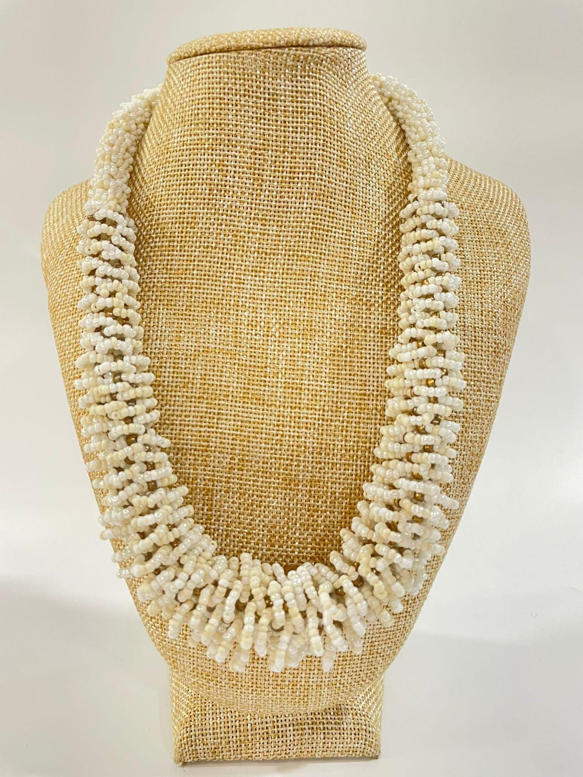White Beaded Necklace For Women Beachy Boho Jewelry Necklace Gift For Her Best Friend Gift Birthday Friend Like Sister Necklace Gift For Her