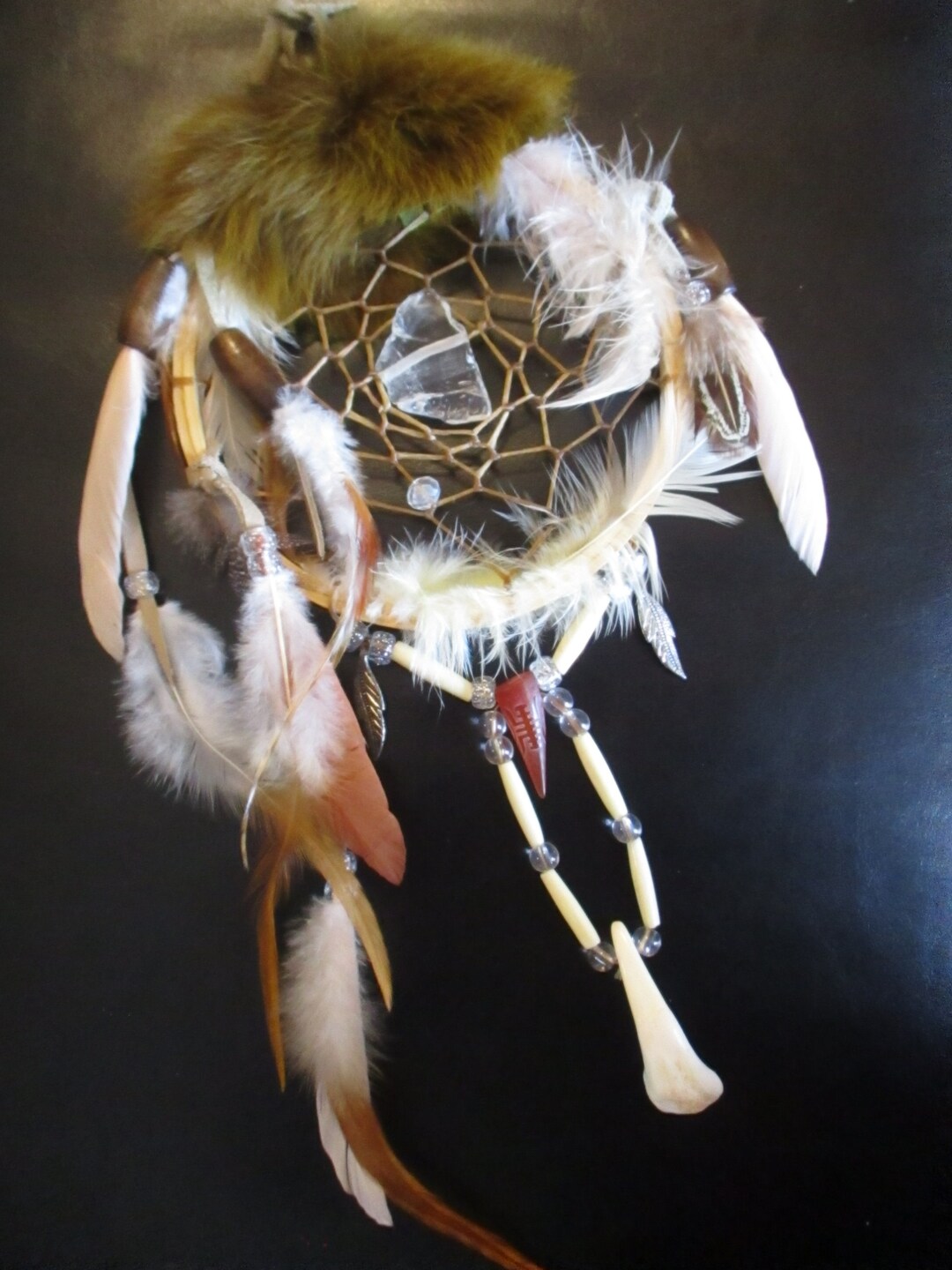 Native American Dream Catcher Chippewa Rabbit Fur Slab Etsy