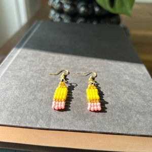 Get to the Point Beaded Pencil Earrings