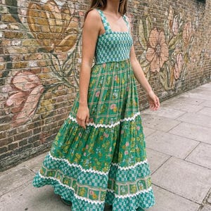 princess polly baby blue dress Izabel London Boho Summer Maxi Dress Long Dress Size 8 Teal Pink Boho Dress main image 1