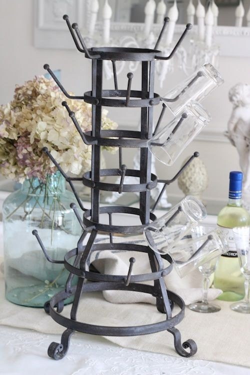 French Zinc Style Bottle Drying Rack Etsy