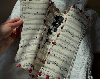 Vintage Chantal Thomass nota musical bustier raro