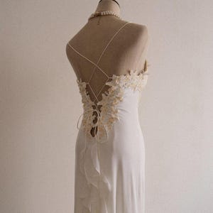 Robe corset vintage lunaria de mariée, robe de mariée rare