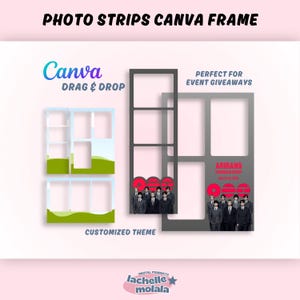 Editable Photo Strip Canva Frame Template | Instant Download