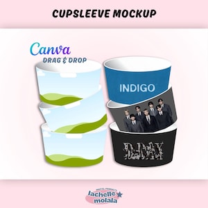 Editable Cup Sleeve Mockup Template | Canva Digital Download