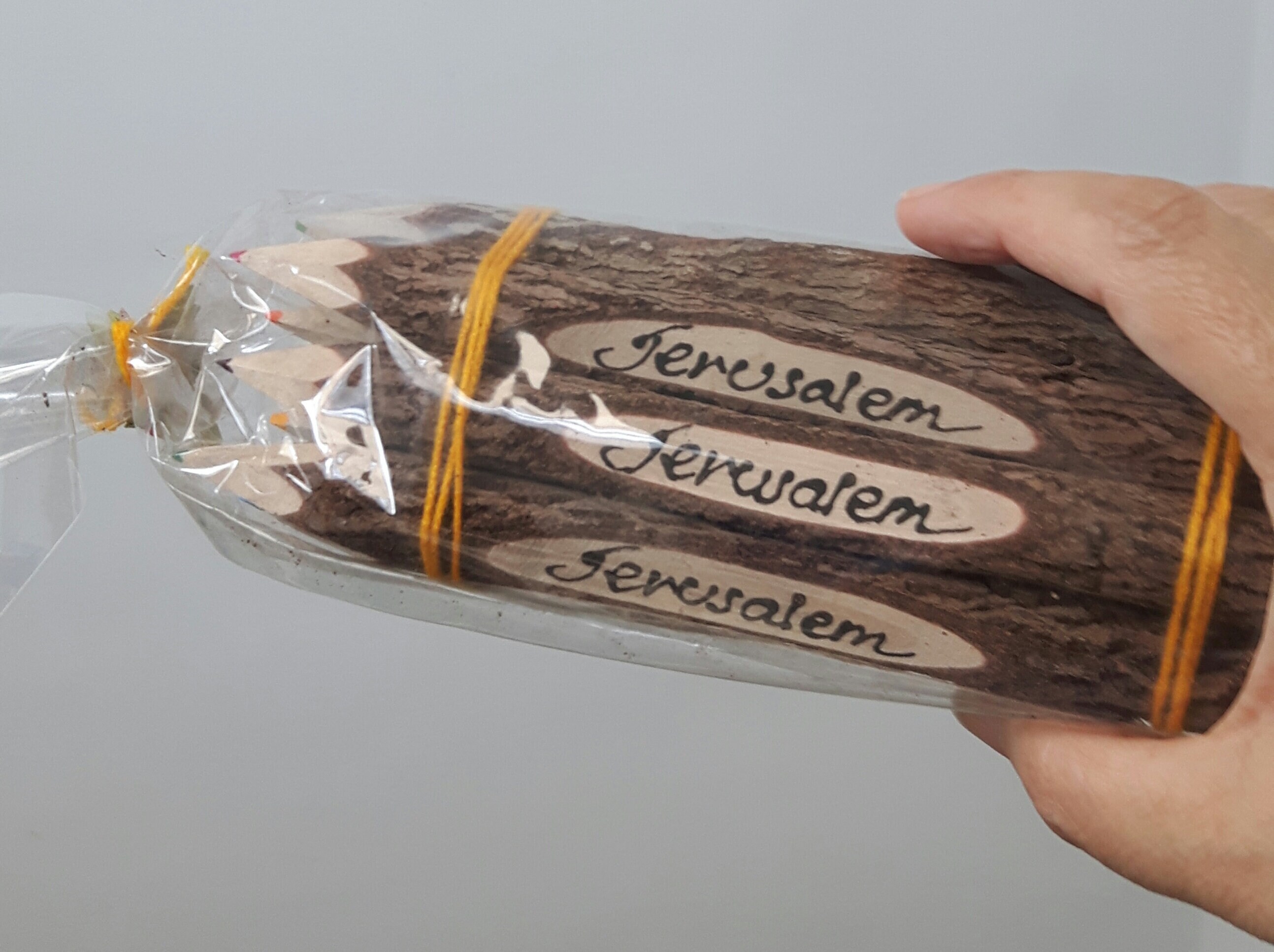 Wood Pencils, Rustic Pencils, Set of 10 colored pencils, Gift Set Tree Branch Pencils, A souvenir from Jerusalem