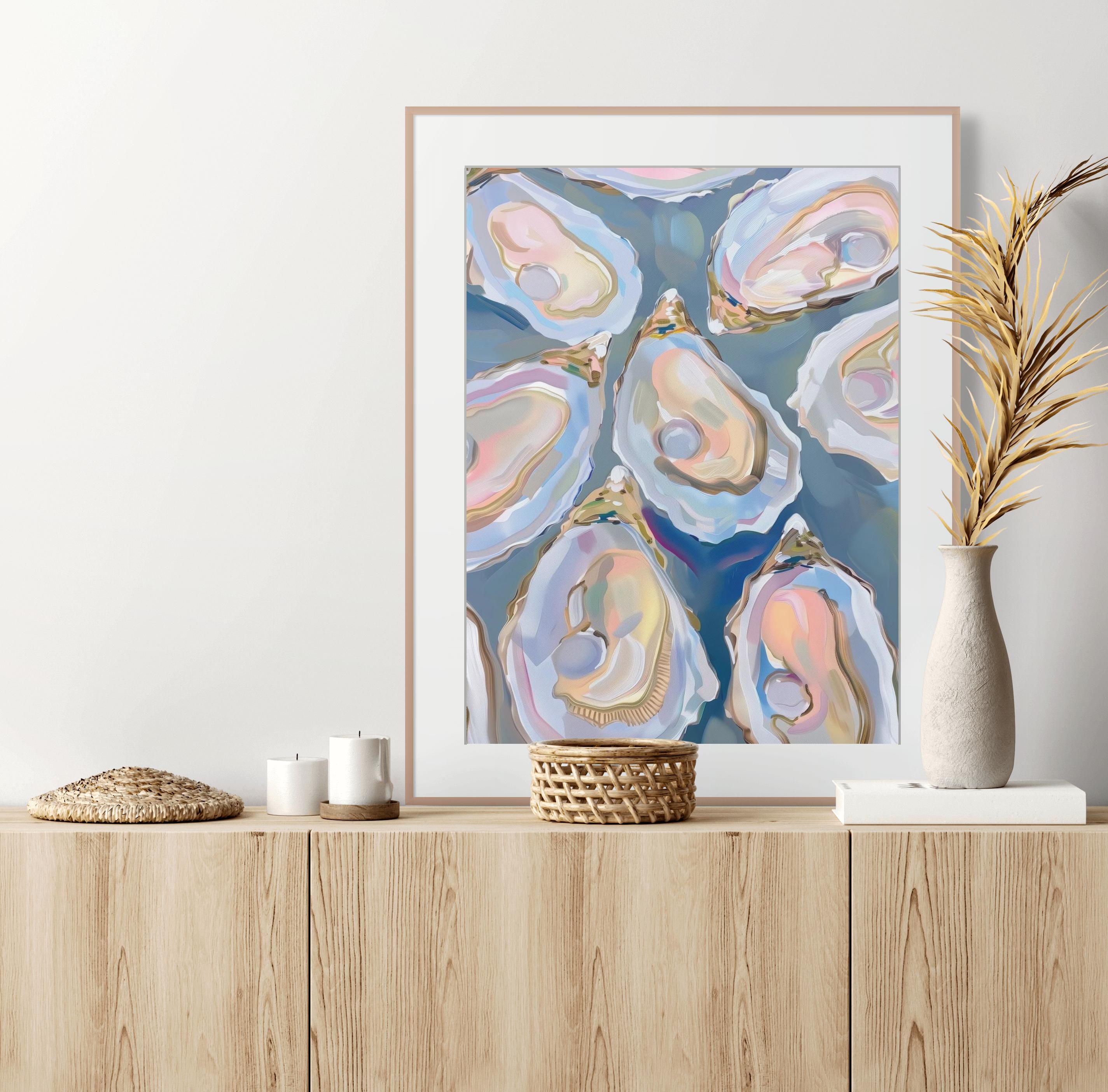 Oyster Painting | Oyster Print | Oyster Shell Art Print - Elegant ...