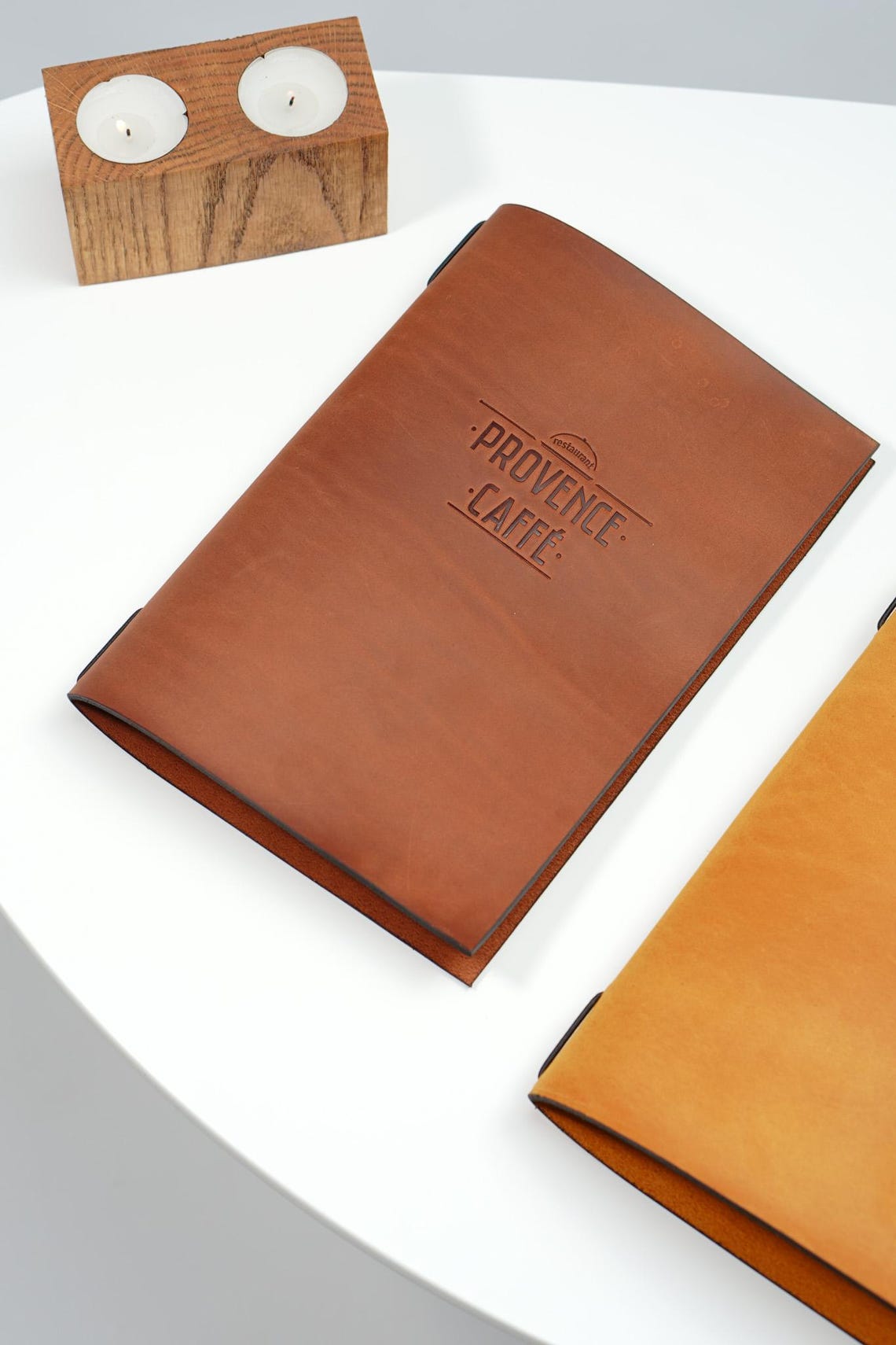 Vintage Leather Restaurant Menu Folder With Embossed Logo - A4 A5 - Etsy