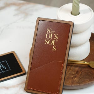 Guest Check Books, Custom Bill Holder, Wood Check Presenter, Restaurant Checks, Personalized Serving Booklet, Server Book