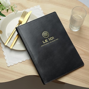 Leather Menu Cover, Restaurant Menu Folder, Custom Leather Folder, Menu Holder A4 A5, Customized Restaurant Menu, Menu Cover with embosing