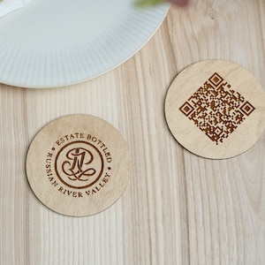 QR-Code-Menü, Menüschild aus Holz, Personalisierter QR-Speisekarte-Ständer mit Logo, QR-Speisekartenhalter, Menü zum Anzeigen des Menüs scannen, Menükarte aus Holz, Restauran-Menü