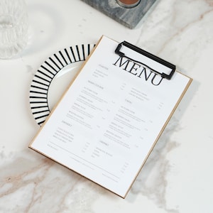 Schowek na menu, Uchwyt na menu do restauracji, Podkładka na ślub, Tablica na menu do restauracji, Drewniany segregator na menu