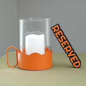 3D Printed Reserved Table Sign: Biodegradable PLA Plastic, Wedding & Event Decor