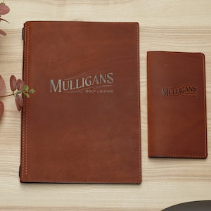 Folder na menu restauracyjne, skórzana okładka na menu, menu ze skóry vintage, uchwyt na menu A4 A5, spersonalizowane menu restauracyjne, okładka na menu z tłoczeniem,
