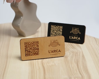 Personalised QR Menu Stand with Logo, QR Menu Holder, Wooden menu sign, Scan to view menu,  Wooden table menu, QR code menu, Restauran menu