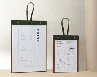 Wall Menu Holder, Wooden Menu Bord, Cafe Bar Menu Holder, Wedding Clip Board, Menu Clipboard, Customer Restaurant Menu Board, Menu Binder