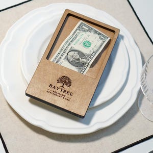 Gastchequeboeken, restaurantcheques, gepersonaliseerd serveerboekje, Server BookWood Check Presenter, aangepaste biljethouder,