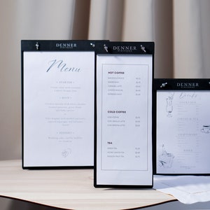 Drewniany uchwyt na menu, Uchwyt na menu do restauracji, Tablica na klipsy ślubne, Schowek na menu, Tablica na menu do restauracji, Drewniany segregator na menu