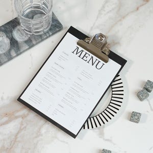 Schowek na menu, Uchwyt na menu do restauracji, Podkładka na ślub, Tablica na menu do restauracji, Drewniany segregator na menu