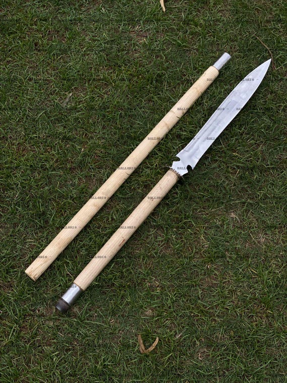 Hand Forged Long Viking Hunting Spear | Hewing Throwing Spear | Forged Spear | Damascus Survival Blade | Gift For Husband | Christmas Gift |