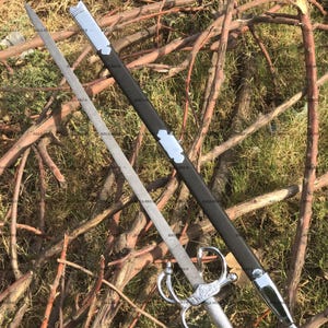 Handcrafted Damascus Replica Rapier Sword | Legend Of Zoro Sword | Cosplay Sword | Groomsmen Gift Sword | Gift For Husband | Christmas Gift