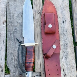 Handgefertigtes Bowiemesser | Full Tang Jagdmesser | Überlebensmesser aus Kohlenstoffstahl | Geschenk für Mann | Camping Angelmesser Geschenk |