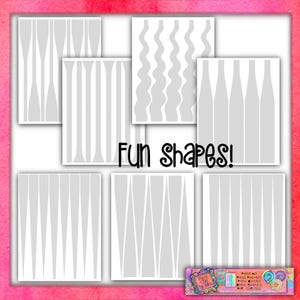 Set of 17 whimiscal & fun Bead templates - Solid and outlines SVG, jpg, png, pdf formats