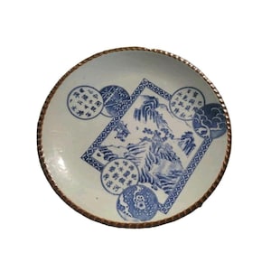 Arita Ware Dish with Shōchikubai motif Japanese Blue and White 19th Century