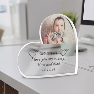 Custom Personalized Acrylic Block for Baby, Acrylic Block Text, Home Decoration, Gift for Babe,Christmas Gift,Baby Gift, Baby Christmas Gift