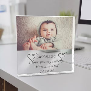 For Baby Custom Personalized Acrylic Block, Acrylic Block Text, Home Decoration, Gift for Babe, Christmas Gift,Baby Gift, Baby Birthday Gift