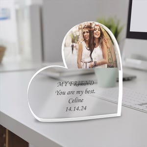 Custom Personalized Acrylic Block for Friends, Acrylic Block Text, Home Decoration, Gift for Bff, Christmas Gift, Best Friends Gift, Gift