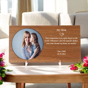 Custom Personalized Mother Wooden Frame,Wooden Picture Frame,Picture Frame,Gift for Mother,Gift for Mom,Mother&#39;s Day Gift,Gift for Christmas