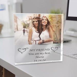 For BFF Custom Personalized Acrylic Block, Acrylic Block Text, Home Decoration, Gift for Bro/Sis, Christmas Gift, Birthday Gift, Friend