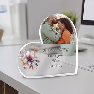 Personalisierte Acrylblock für Valentinstag, Acrylblock Text, Dekoration, Geschenk für Paare, Weihnachtsgeschenk, Valentinstag Geschenk
