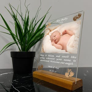 Custom Personalized Baby Acrylic Frame, Personalized, Gift for Family, Gift for Baby,Personalized Gift, Gift for Birthday, Custom Gift,