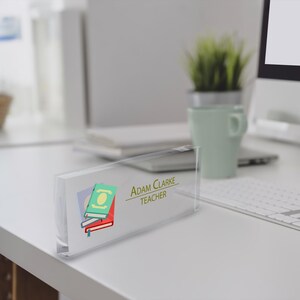 Personalized Name Sign for Teacher, Name Plaque for Lawyer, Acrylic Name Plaque for Desk,Custom Personalized Gift,Custom Name Plate for Desk